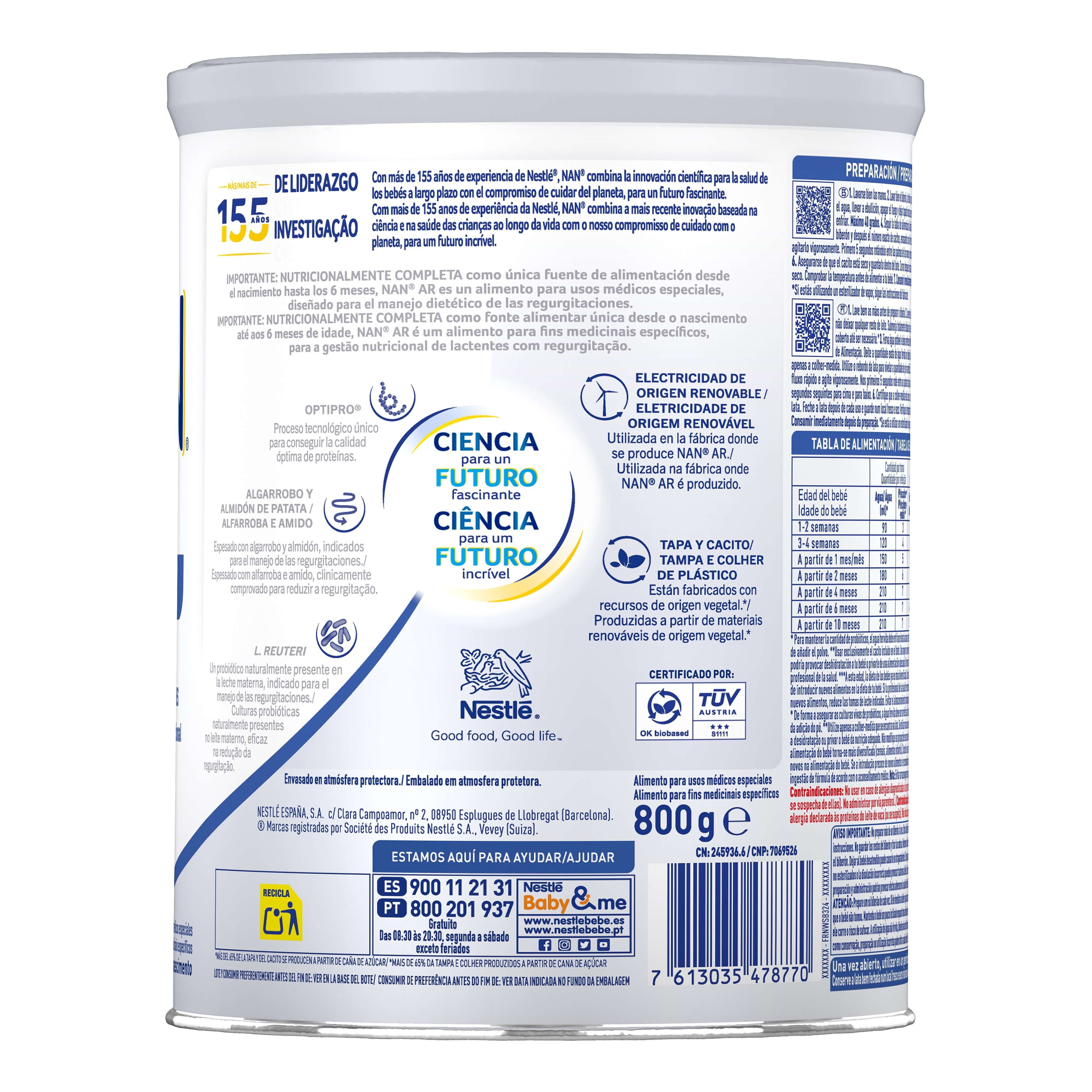 NAN A.R. Alimento para lactantes con regurgitaciones