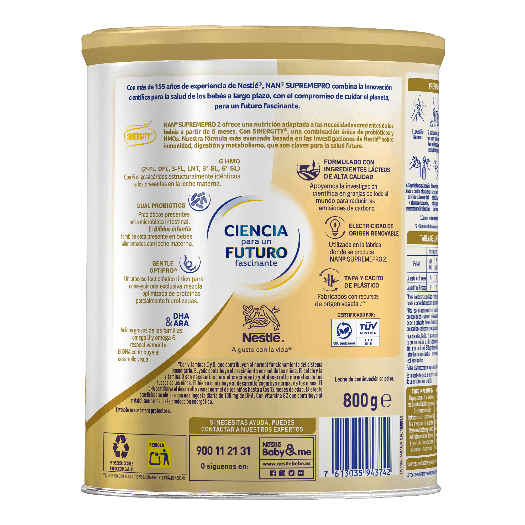 NAN® SUPREME PRO 2 Leche de continuación a partir de 6 meses