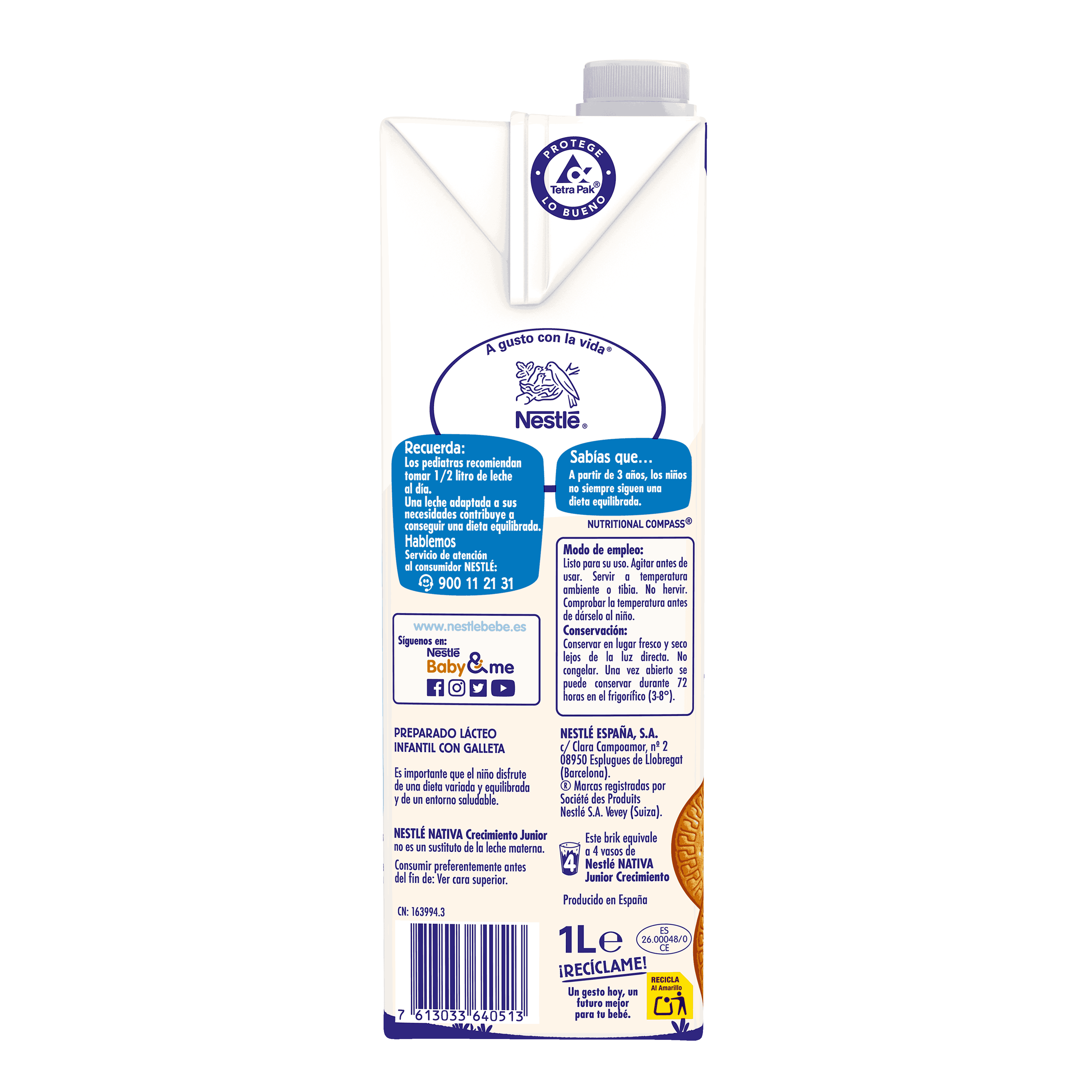 Nestlé Nativa Crecimiento Junior Galleta