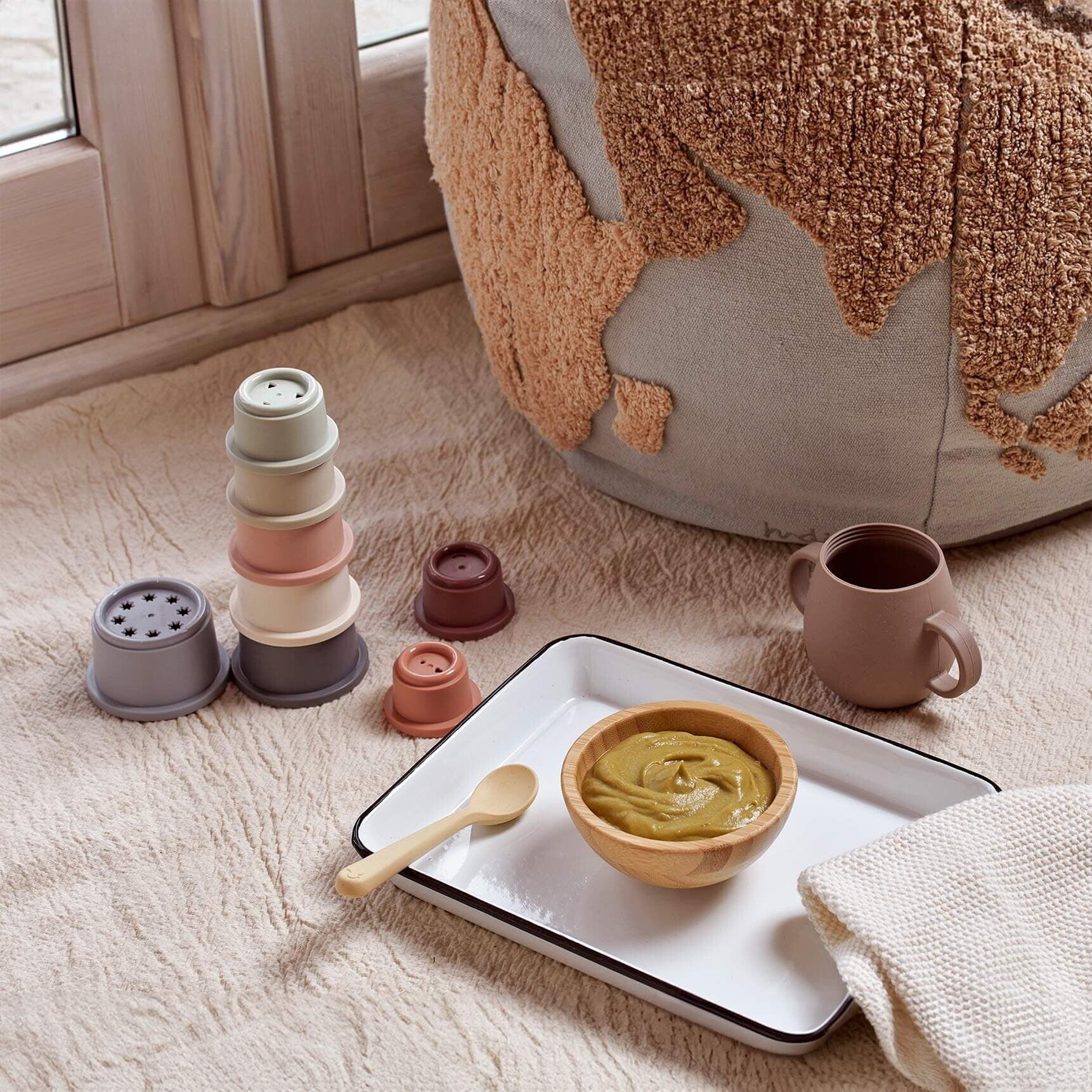 Bodegon brocoli guisantes pavo