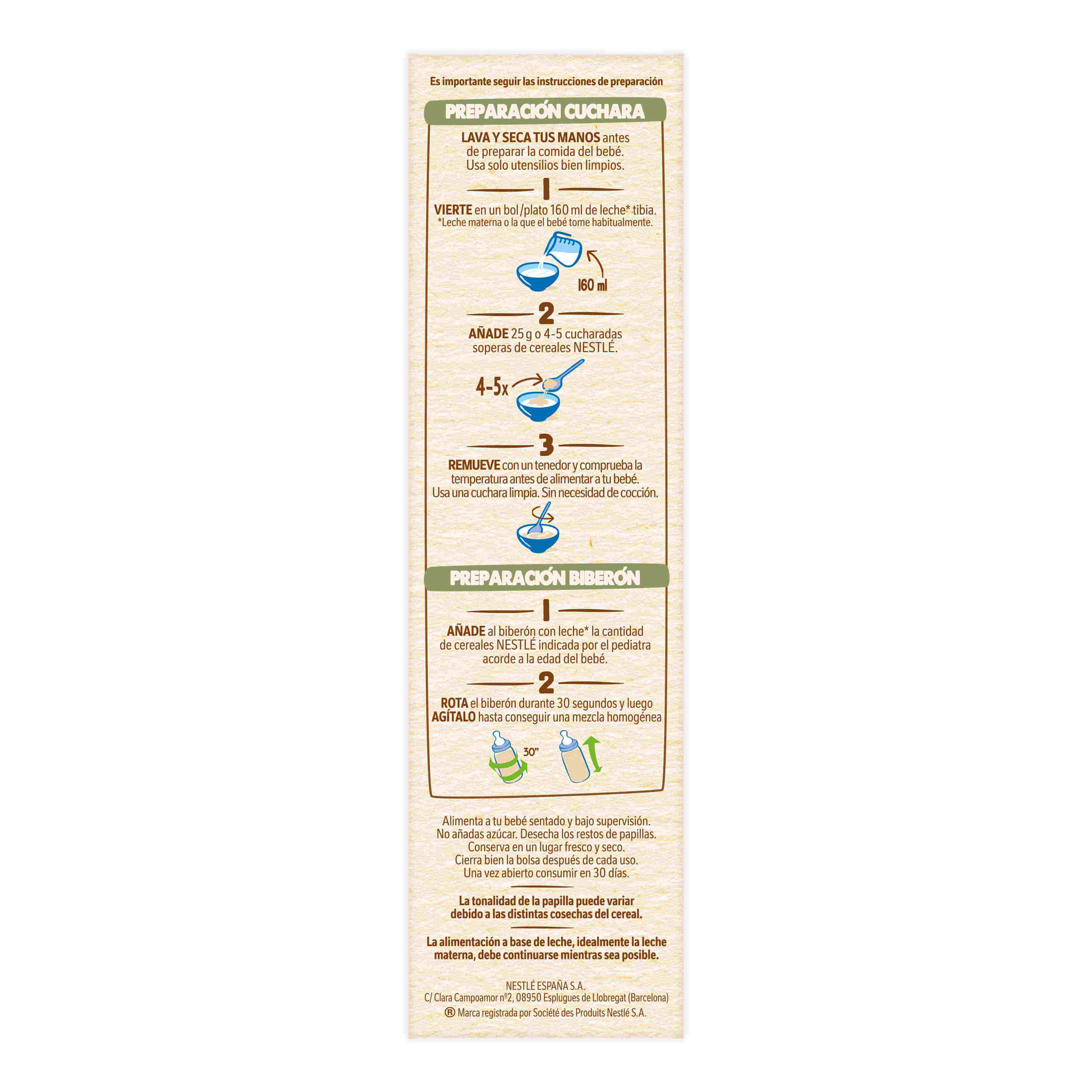 Cereales 0% azúcares añadidos