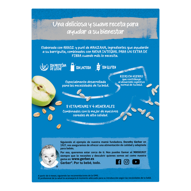 GERBER ExpertCare Arroz y Avena con Manzana