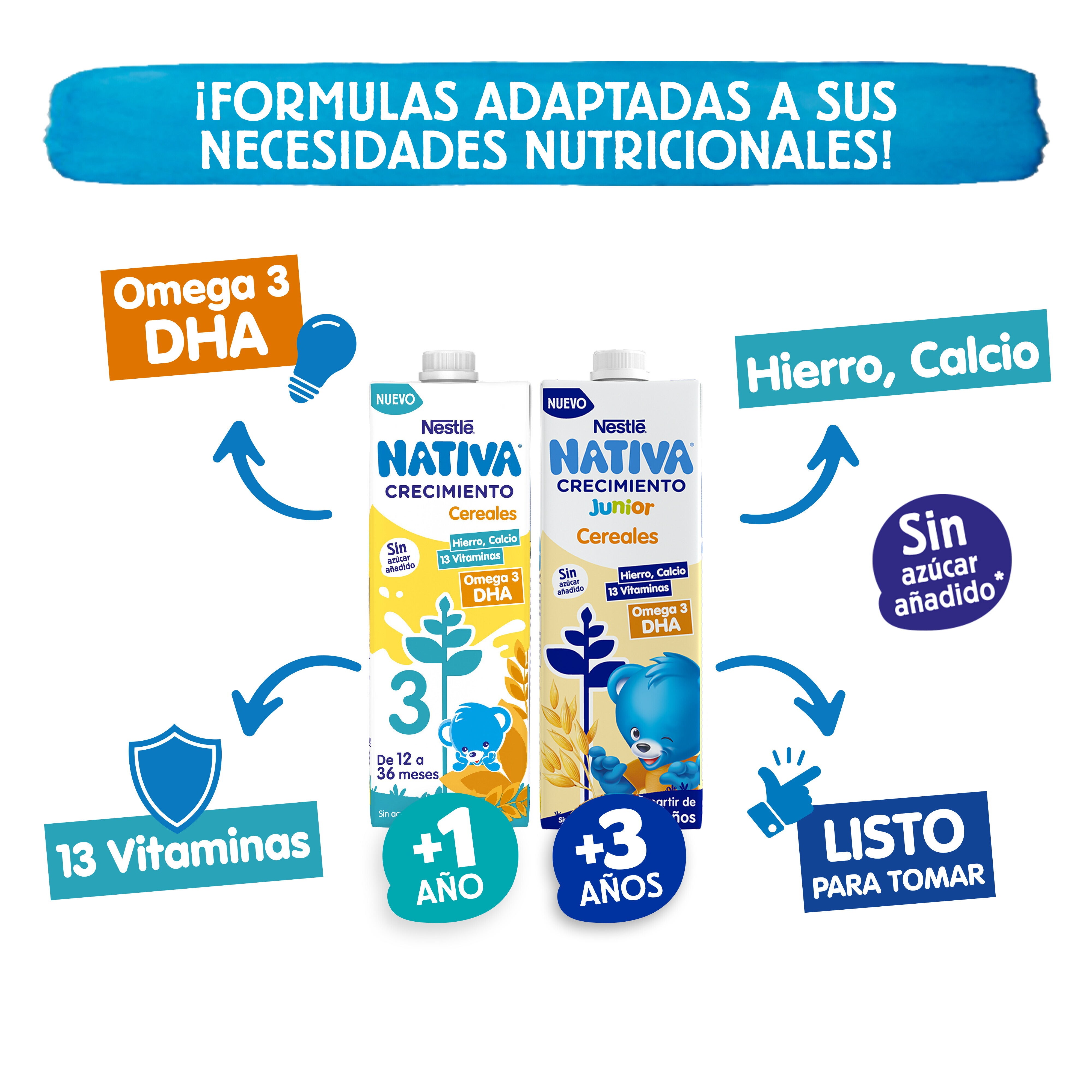 Nativa formulas crecimiento cereales 3 años