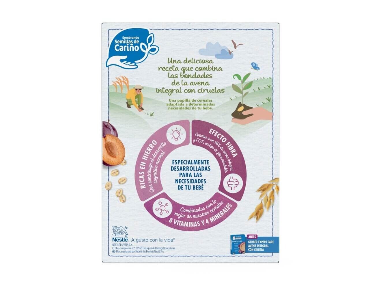 Papilla NESTLÉ EXPERT Avena Integral con Ciruela