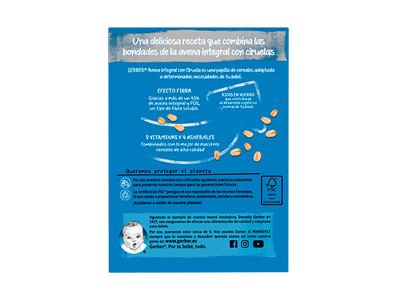 gerber expertcare avena integral con ciruela