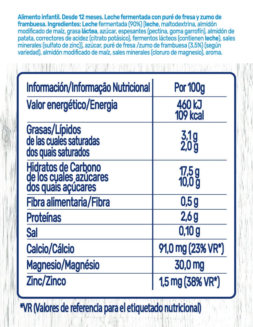 Tabla nutricional Sporty Yummyogs