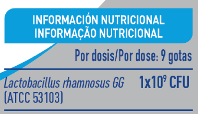 Tabla nutricional Nestlé flora pro alimentación infantil