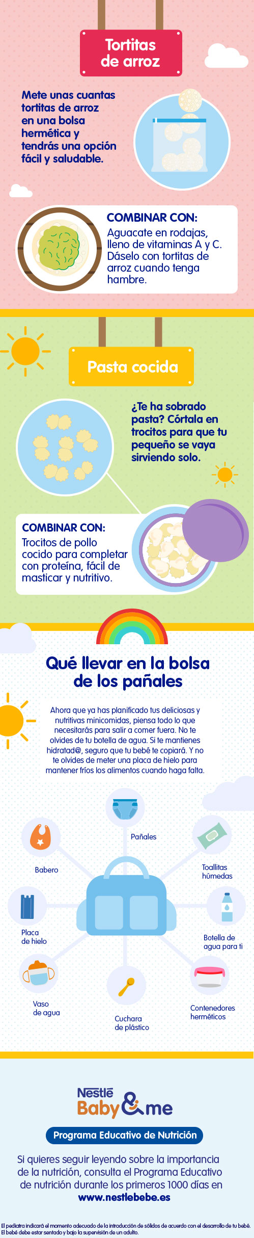 Snacks saludables para bebés, infografía