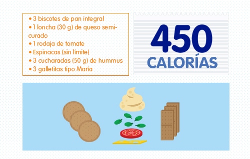 450 calorías hummus