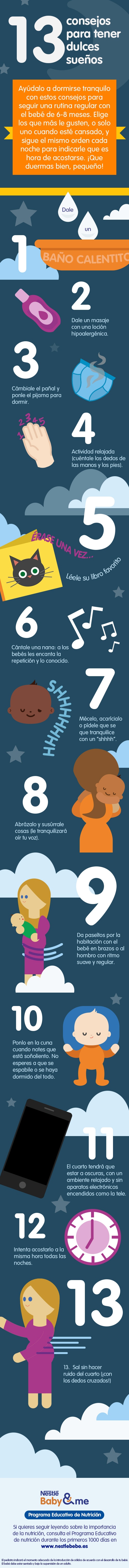 Cómo dormir a un bebé, infografía