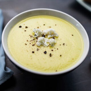 Puré de verduras con leche y crema de mostaza