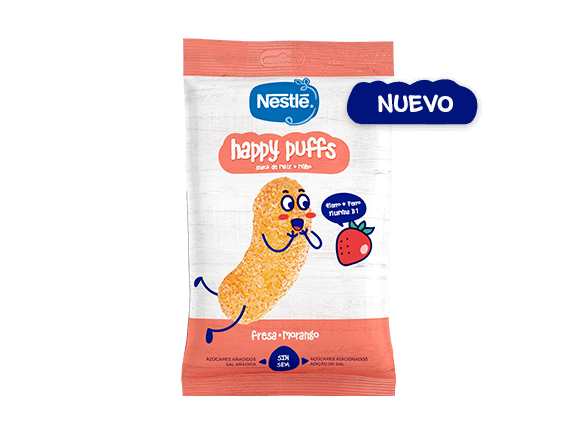 Happy Puffs maíz fresa