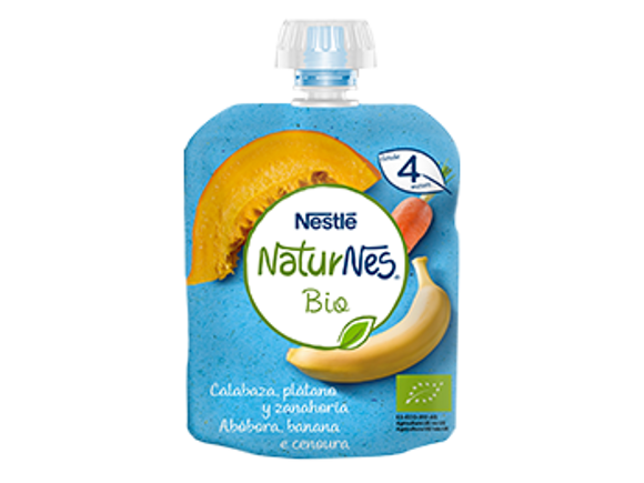 Producto NATURNES BIO Bolsita Calabaza Plátano Cereales Producto NATURNES BIO Bolsita Calabaza Plátano Cereales