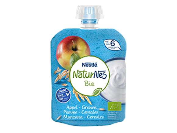 Producto NATURNES BIO Bolsita Manzana Cereales Producto NATURNES BIO Bolsita Manzana Cereales
