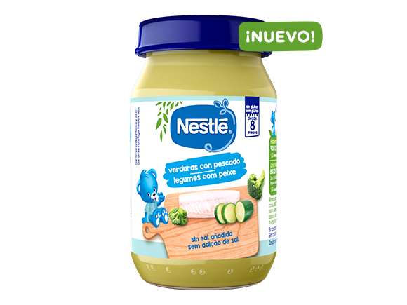 Tarrito de puré NESTLÉ Verduras con Pescado