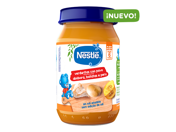 Tarrito de puré NESTLÉ Verduritas con Pavo