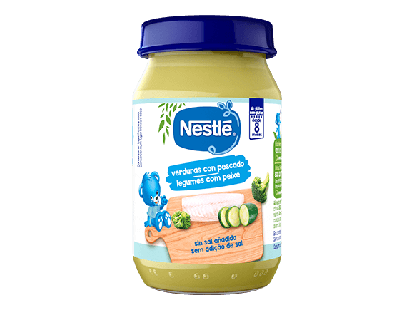 Tarrito de puré NESTLÉ Verduras con Pescado 