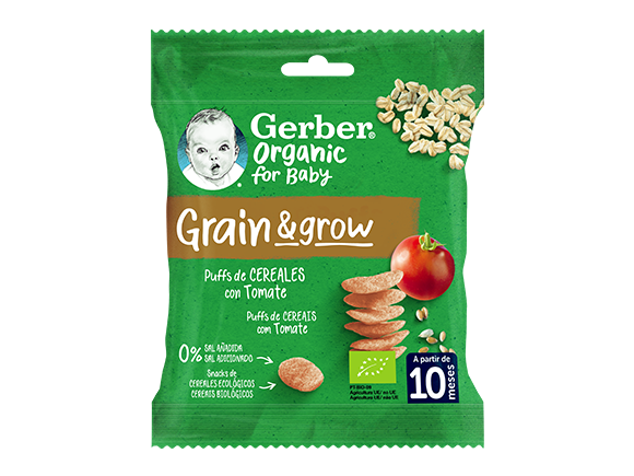 Snacks de cereales para bebés Puffs GERBER Snacks de cereales para bebés Puffs GERBER