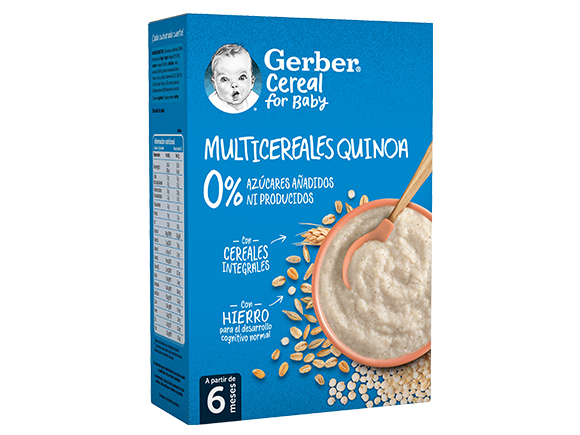 Papillas de cereales para bebés GERBER Multicereales Quinoa 0% 0% Papillas de cereales para bebés GERBER Multicereales Quinoa 0% 0%