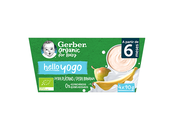 GERBER HelloYogo Pera y Plátano - lateral
