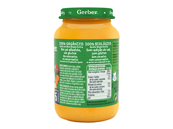 Tarrito de puré para bebés GERBER Hortalizas con Ternera
