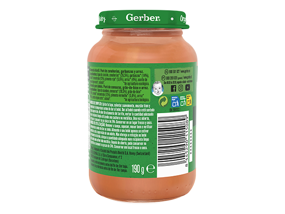 Tarrito GERBER Plant-tastic Garbanzos y Arroz