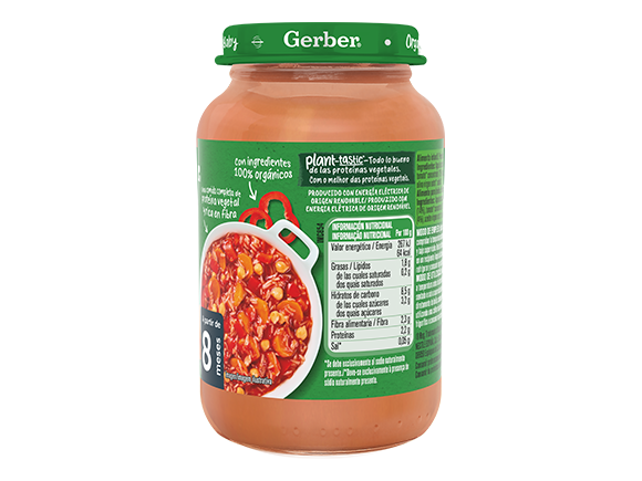 Tarrito GERBER Plant-tastic Garbanzos y Arroz
