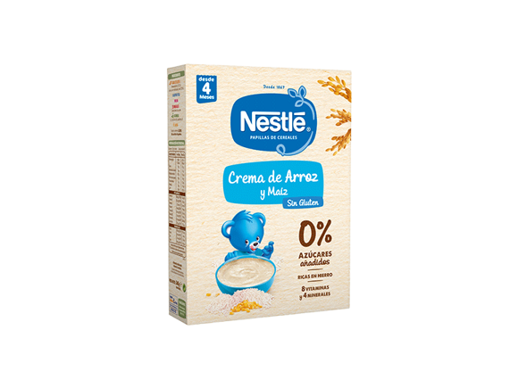 Papilla Nestlé Crema Maíz y Arroz Sin Gluten