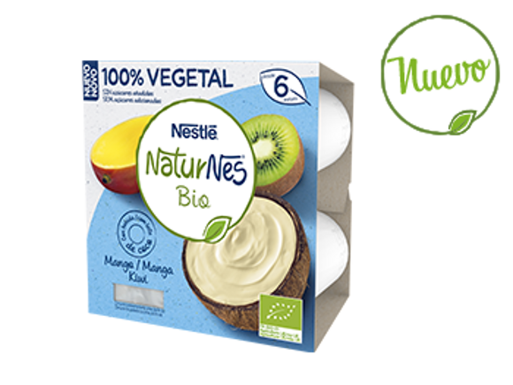 Yogur vegetal mango y kiwi Yogur vegetal mango y kiwi