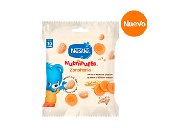 Bolsita NESTLÉ NutriPuffs Zanahoria 7g Bolsita NESTLÉ NutriPuffs Zanahoria 7g