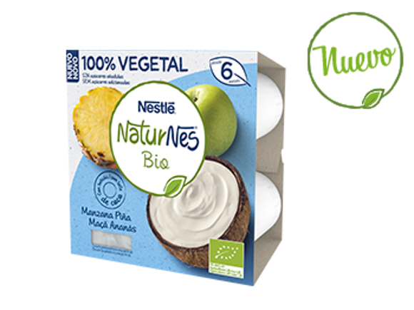 Yogur vegetal elaborado con bebida de coco Yogur vegetal elaborado con bebida de coco