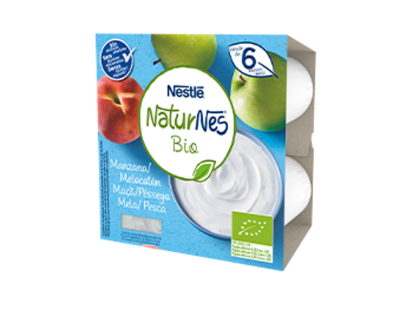 Tarrina melocotón y manzana Tarrina melocotón y manzana