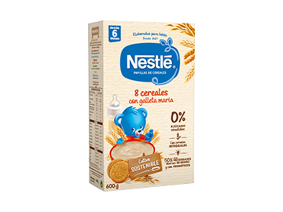 Papilla de cereales con galletas María para bebés de 6 meses Papilla de cereales con galletas María para bebés de 6 meses