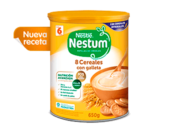 Papillas NESTUM 8 Cereales con Galleta Papillas NESTUM 8 Cereales con Galleta