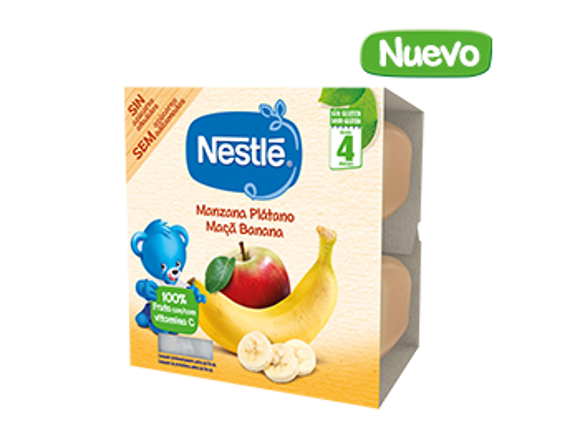 Tarrinas de PURÉS NESTLÉ Manzana Plátano Tarrinas de PURÉS NESTLÉ Manzana Plátano