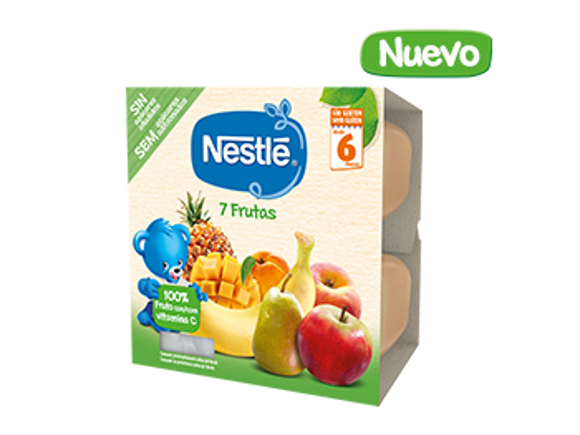 Tarrinas de Puré Nestlé 7 Frutas Tarrinas de Puré Nestlé 7 Frutas