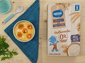 Puré de coliflor, zanahoria y cereales
