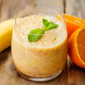 Crema de plátano y naranja