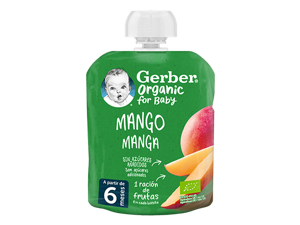 Bolsita puré de fruta GERBER Mango para bebés Bolsita puré de fruta GERBER Mango para bebés