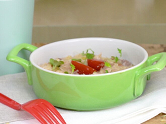 Pasta con tomate y ternera para bebés a partir de 1 año