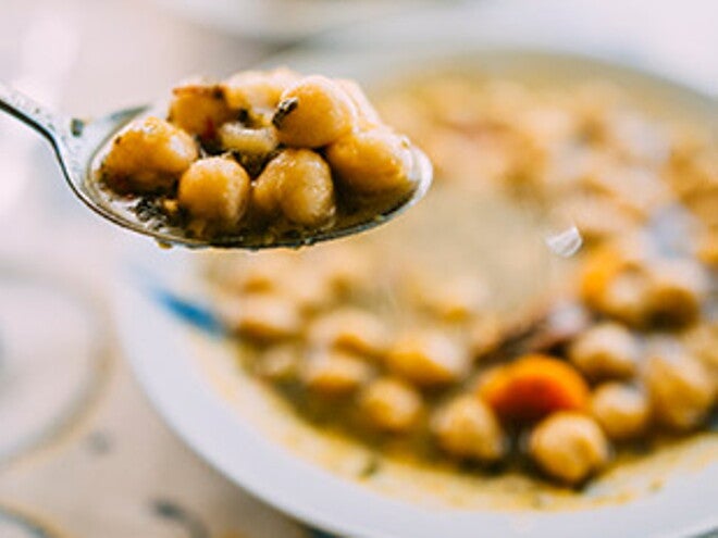 Garbanzos con verdura