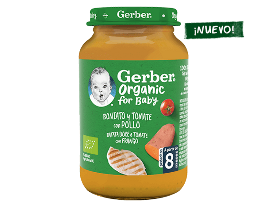 Gerber boniato y tomate con pollo