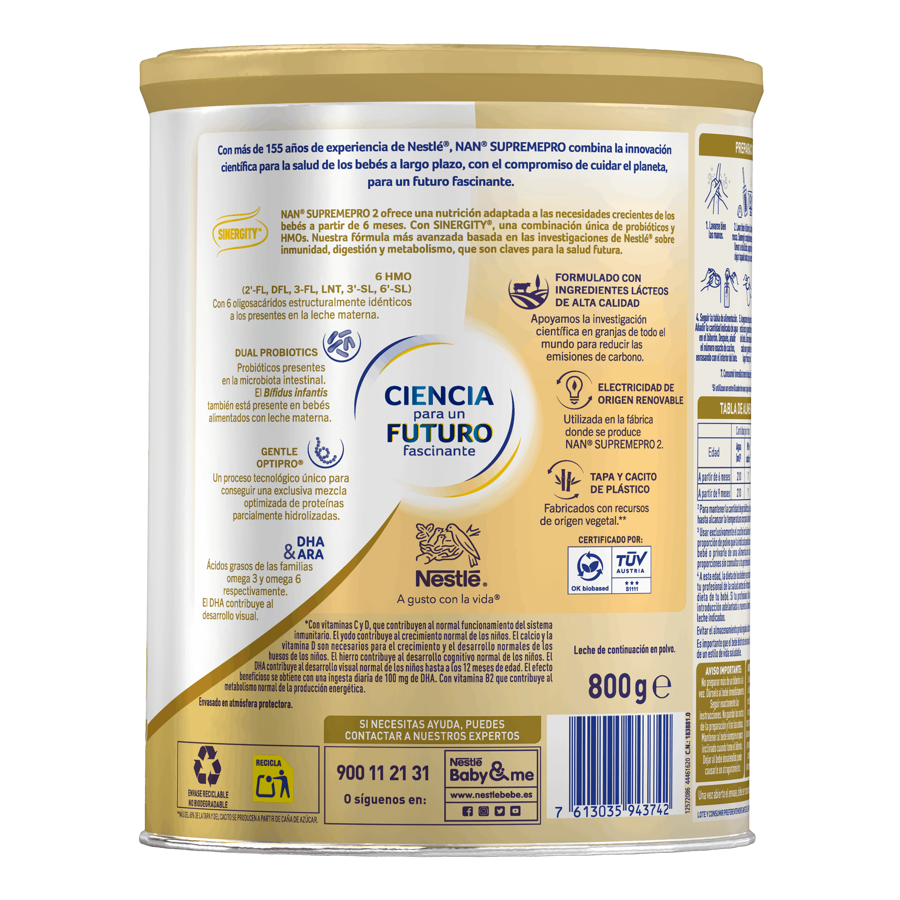 NAN® SUPREME PRO 2 Leche de continuación a partir de 6 meses