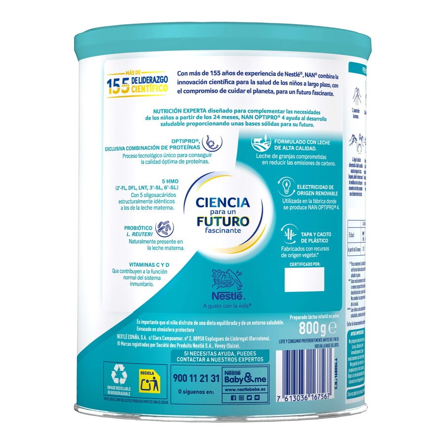 Leche de Crecimiento NAN OPTIPRO® 4: A partir de 2 años
