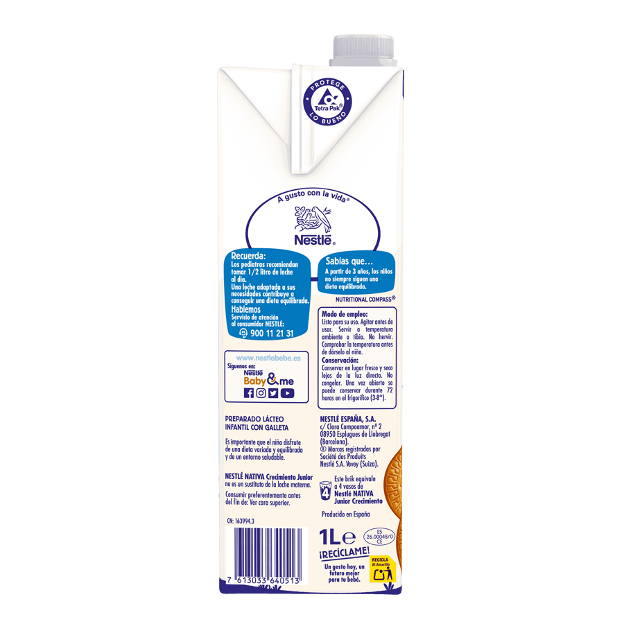 Nestlé Nativa Crecimiento Junior Galleta