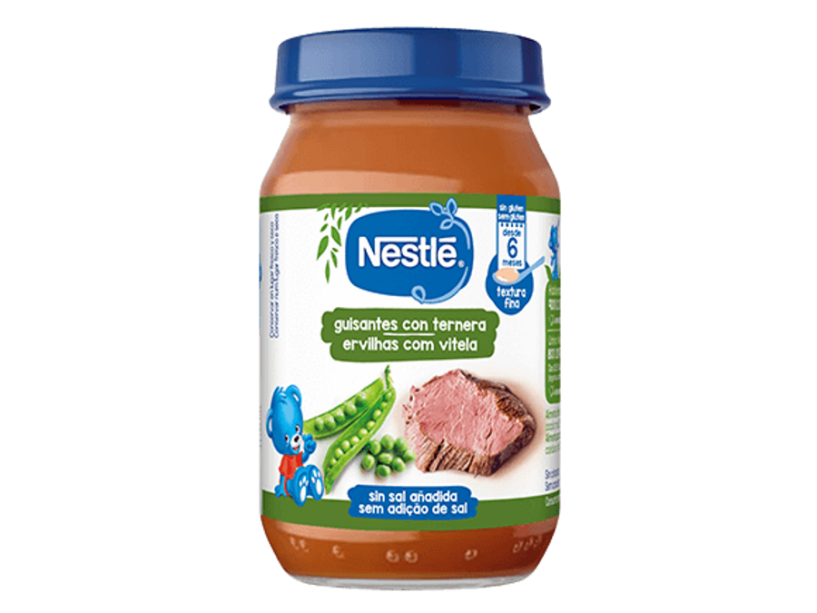 Tarrito Guisantes Ternera