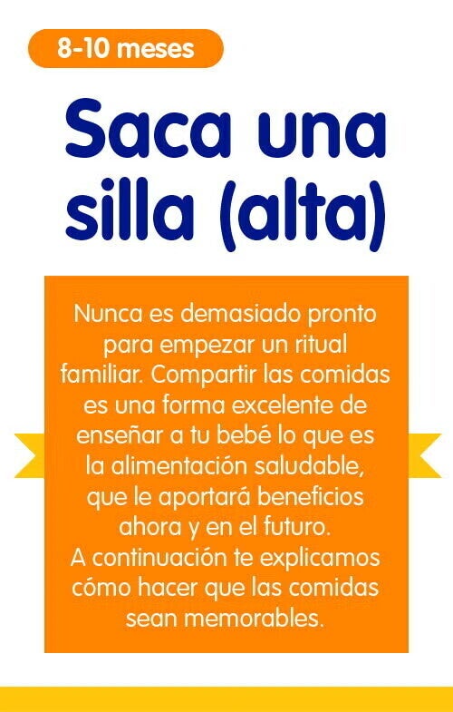 Tronas bebé y comida familiar, infografía Tronas bebé y comida familiar, infografía