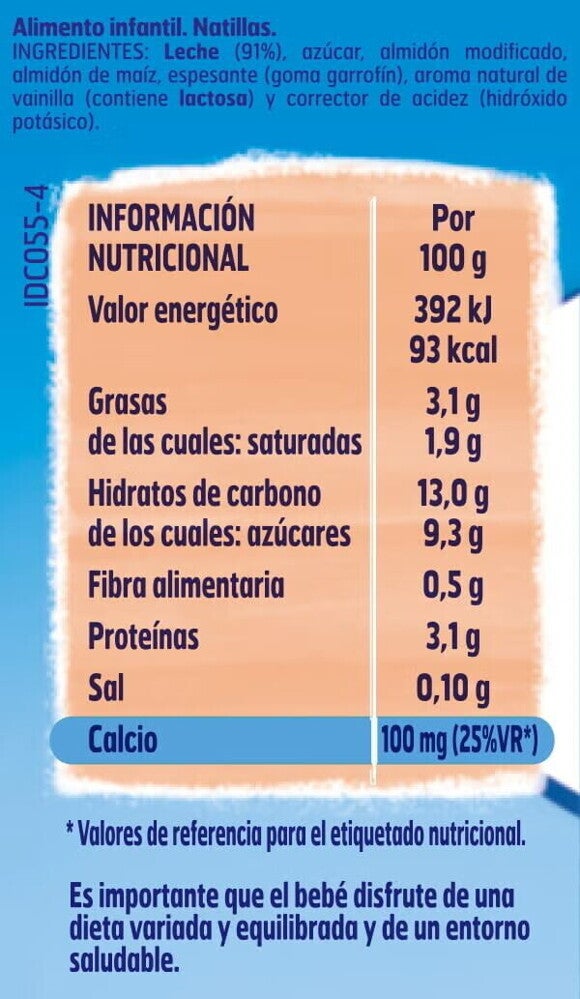 Tabla nutricional YOGOLINO Natillas Tabla nutricional YOGOLINO Natillas