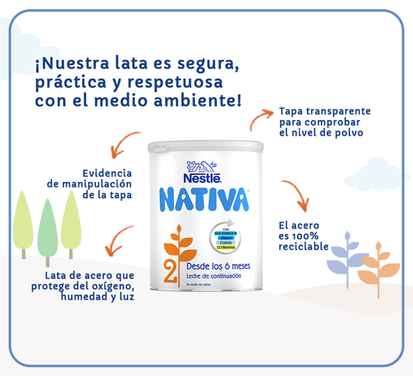 3x800g. Nestlé Nativa 2, leche de continuación por 18,10€