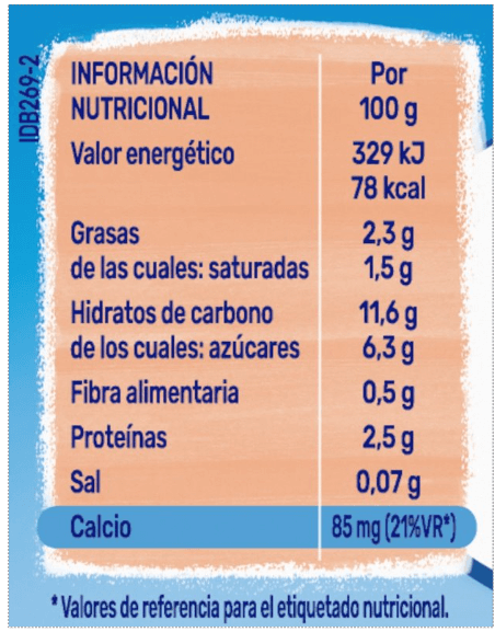  información nutricional